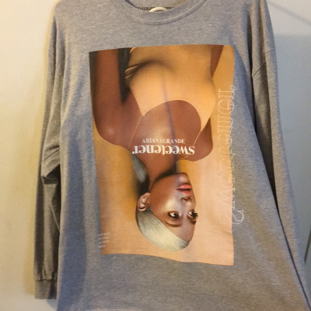 Ariana Grande Grey Long Sleeve T-Shirt